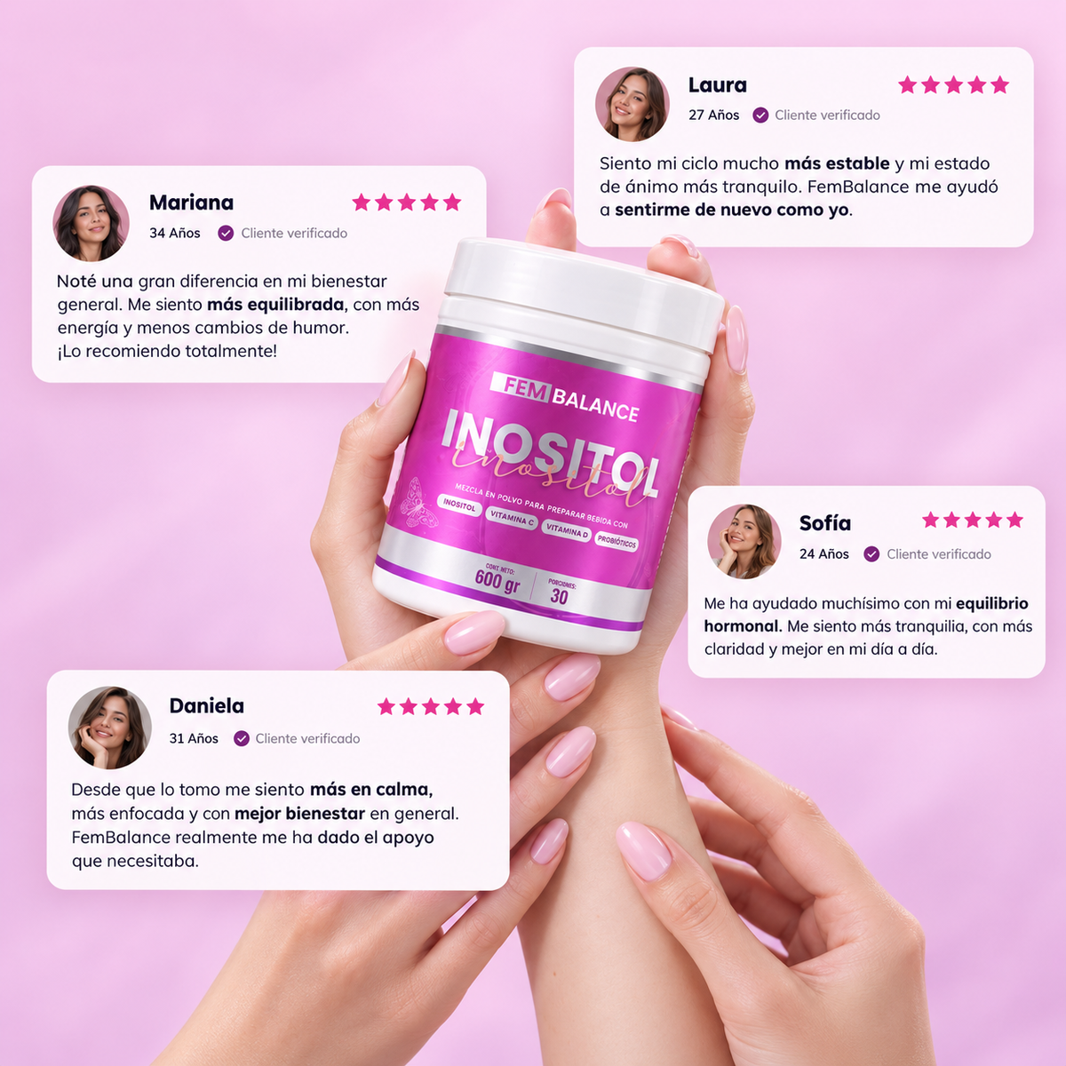 FEMBALANCE INOSITOL – 600 g | 30 Porciones